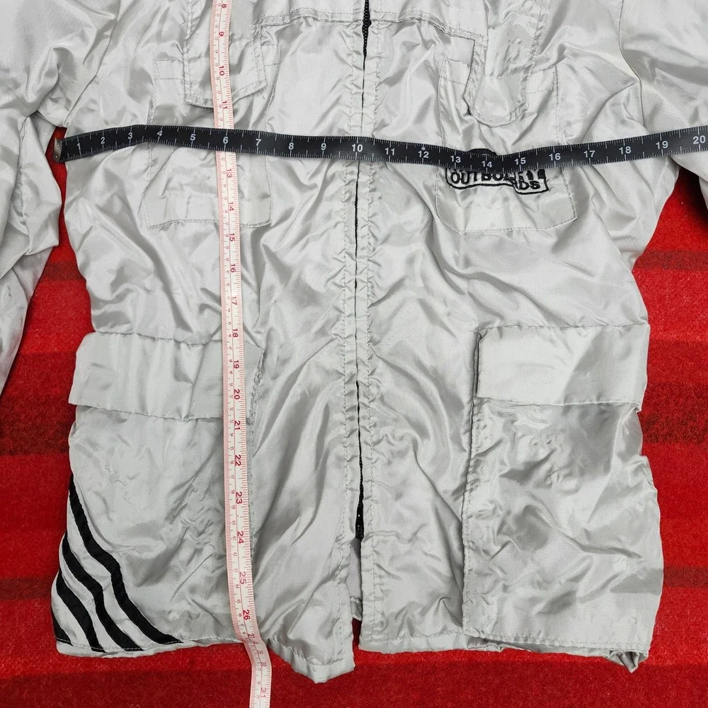 Vintage Mercury Outboards Racing Jacket Silver  Nylon Union Made Mens Techno M